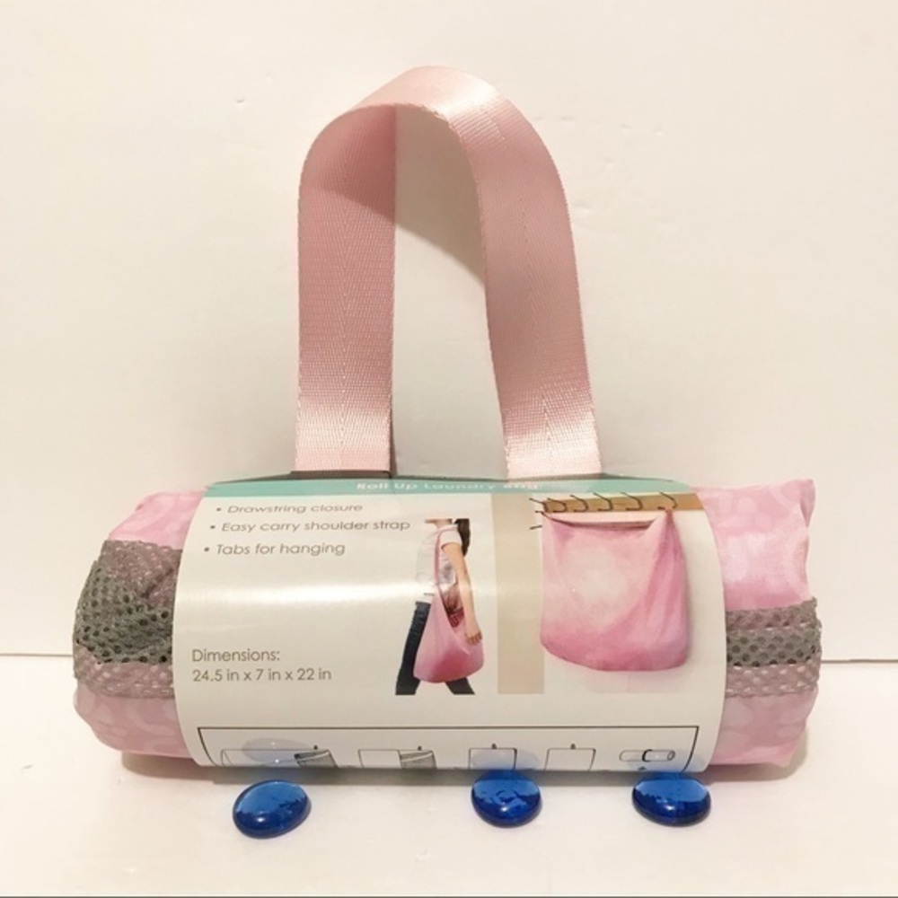 NWT pink roll up laundry bag